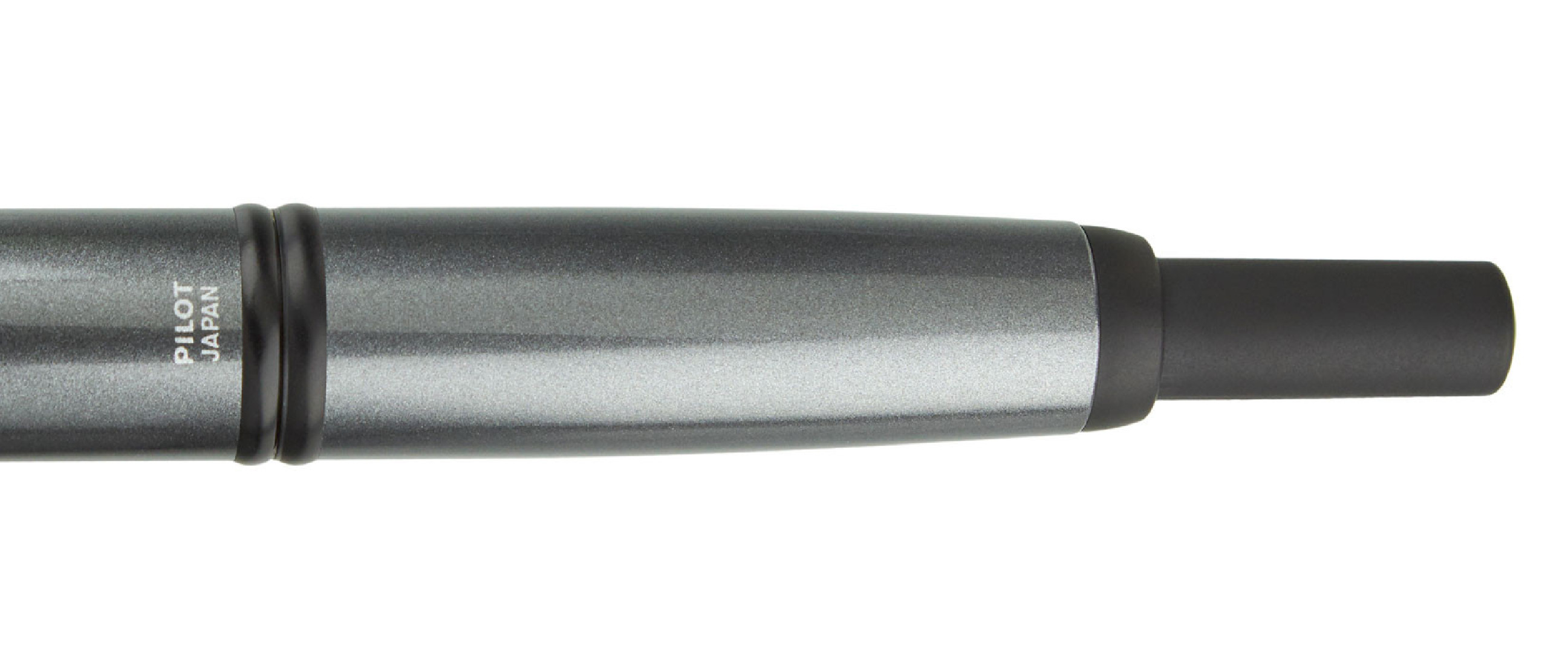 Pilot Capless (Vanishing point), Metallic - Black Matte Trim - Grey - Medium Nib Fountain Pen Pil