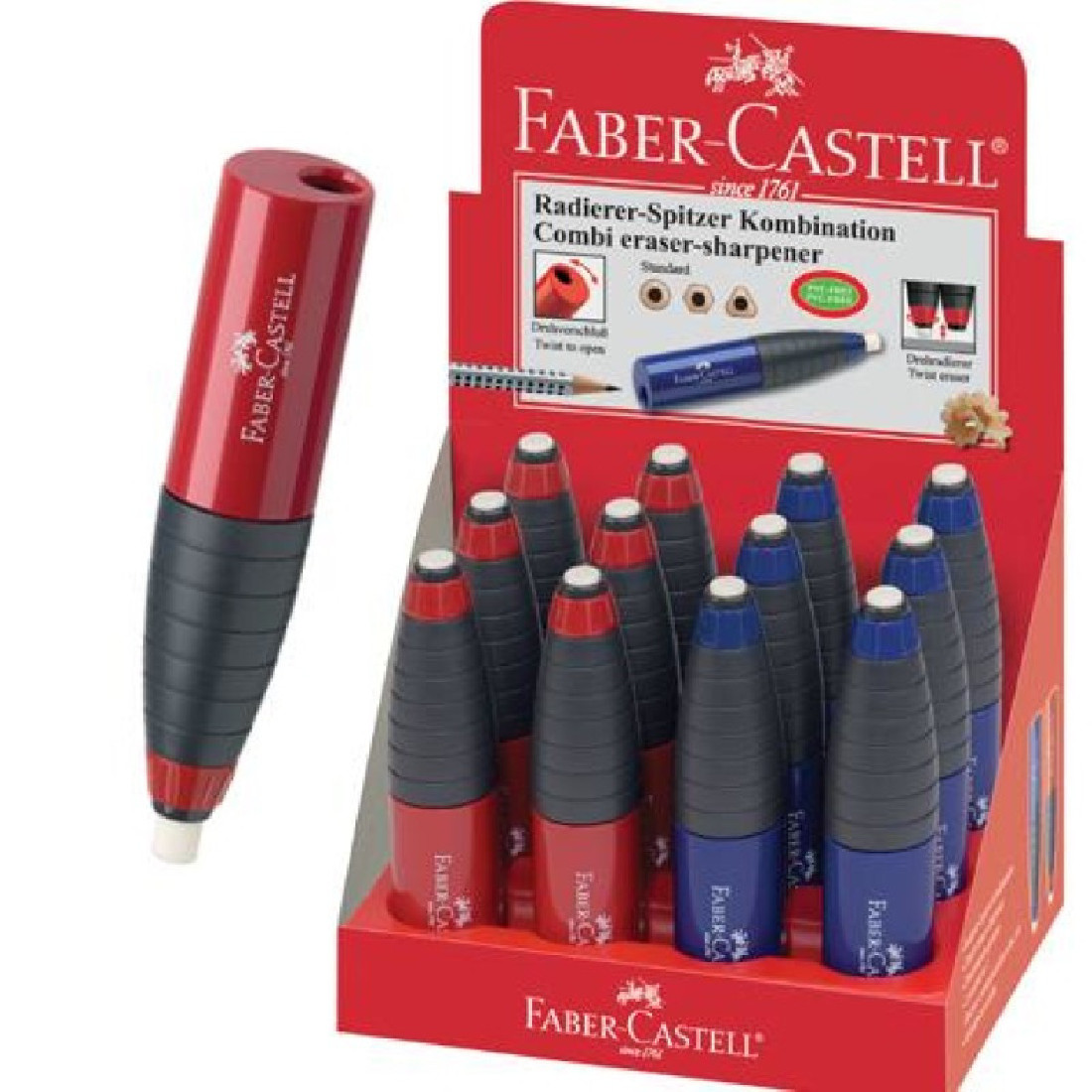 Γόμα & ξύστρα Pen blue-pink 184401 Faber Castell