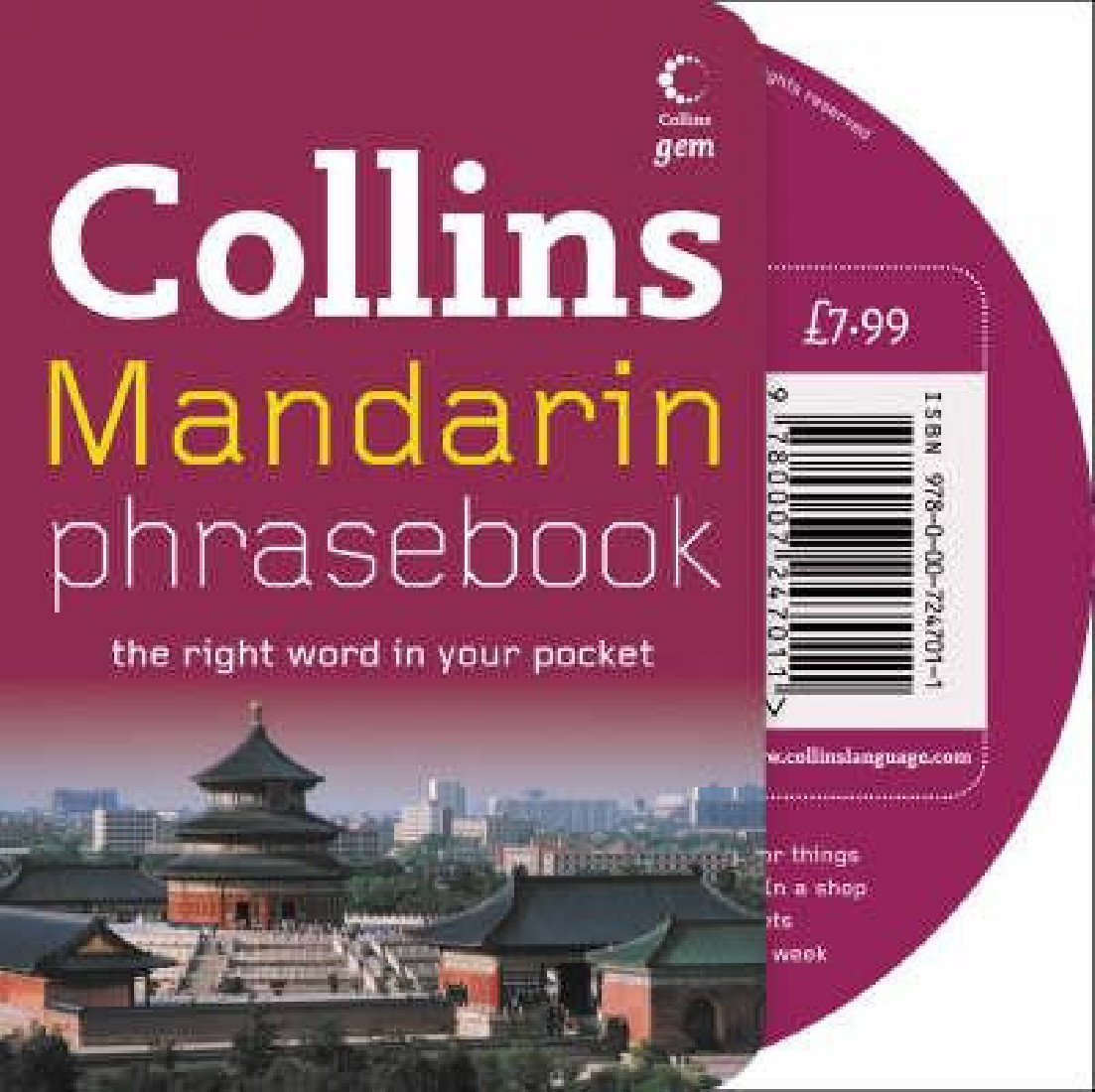 COLLINS GEM : MANDARIN PHRASEBOOK CD PACK (+ CD) PB