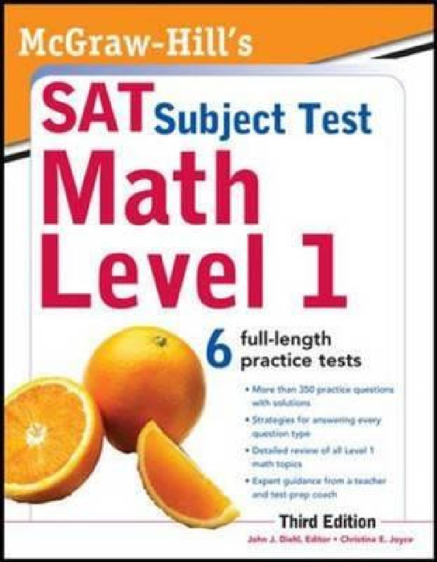 MCGRAW-HILLS SAT SUBJECT TEST MATH LEVEL 1 3RD ED PB