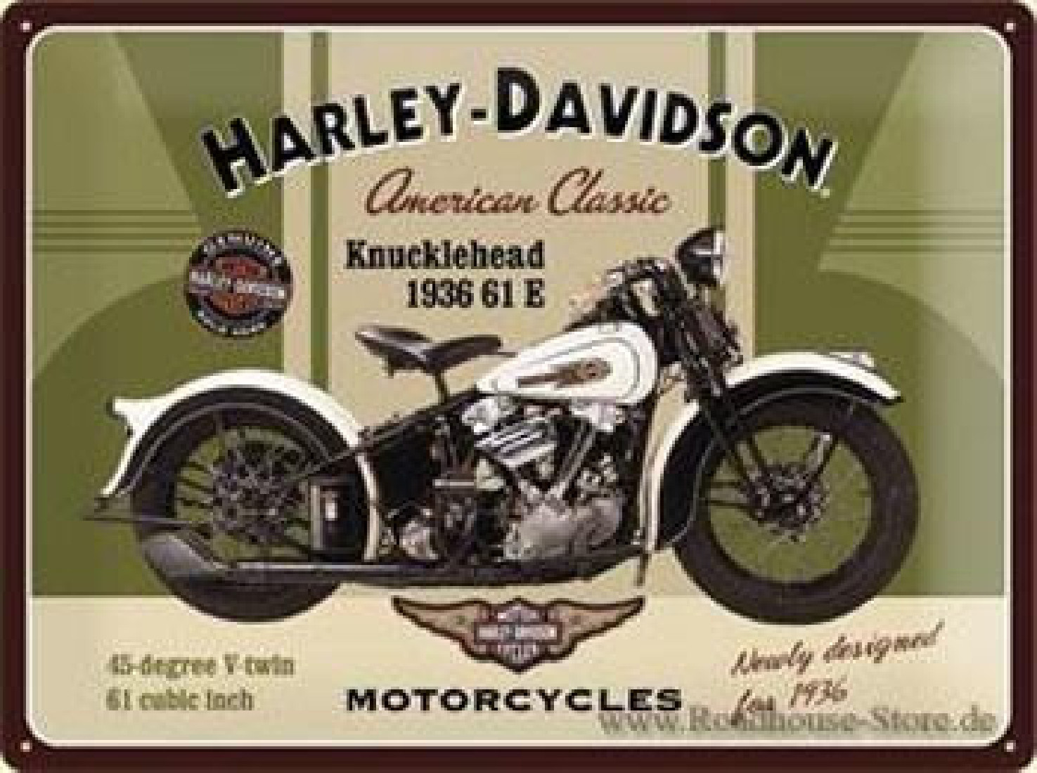 Μεταλλικός πίνακας Harley-Davidson 30x40 εκατοστά 23127 Nostalgic Art