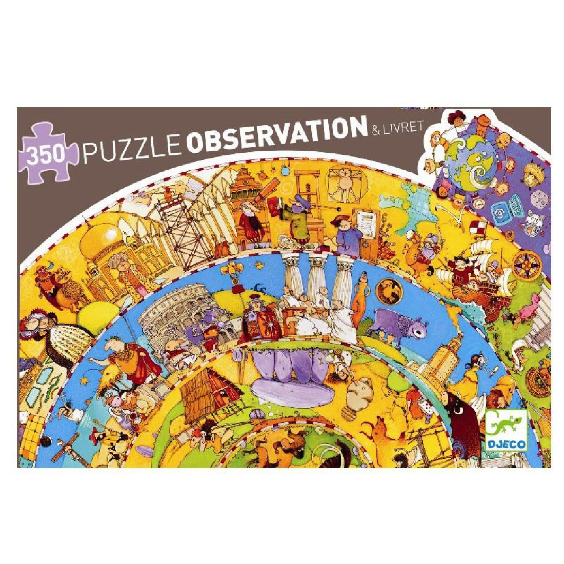 Puzzle Παρατήρησης  350τμχ. Η Ιστορία Της Εξέλιξης Του Ανθρώπου 07470 Djeco