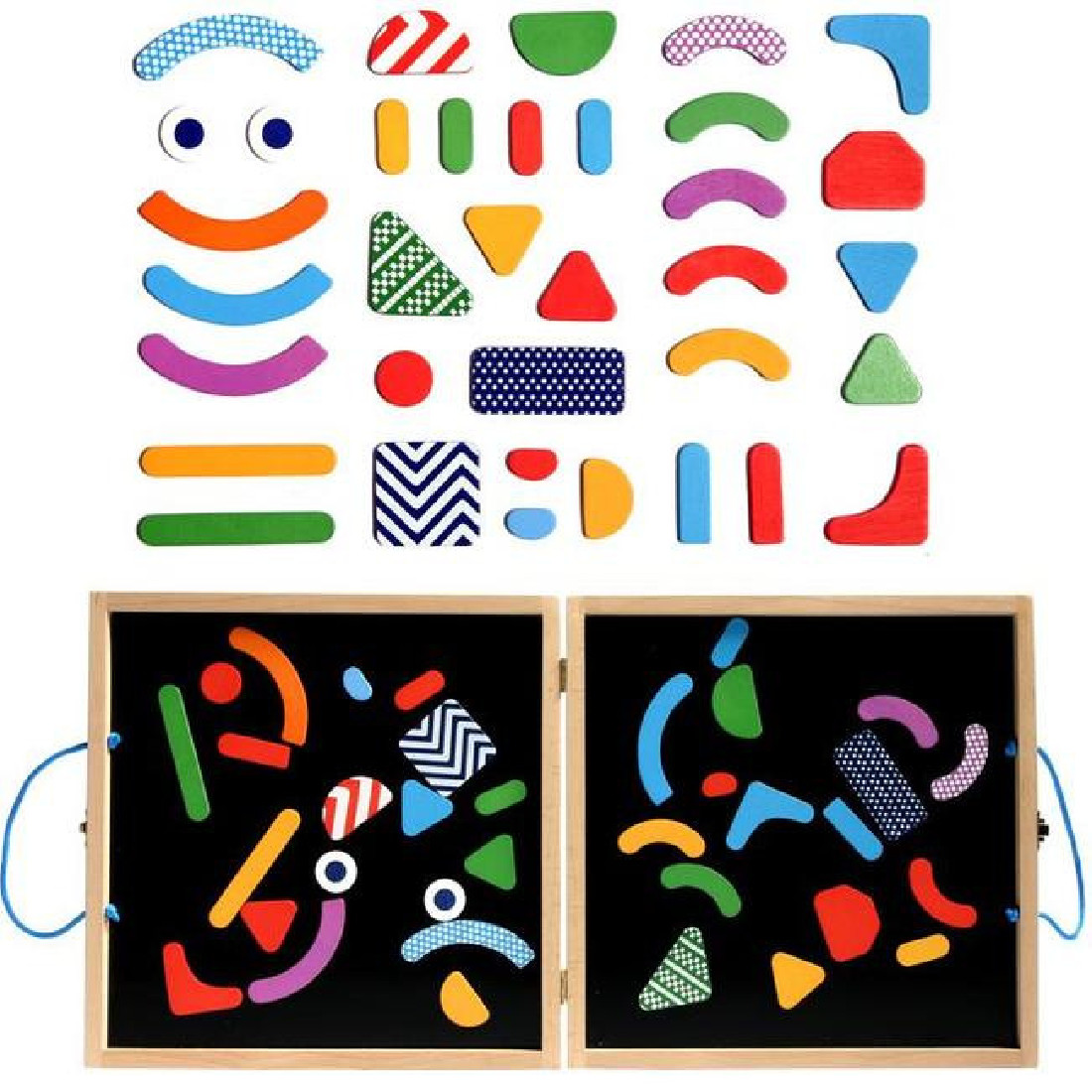 Geocharacter - Ξύλινα μαγνητάκια σε κασετίνα Πορτραίτα - χαρακτήρες  03136 DJECO