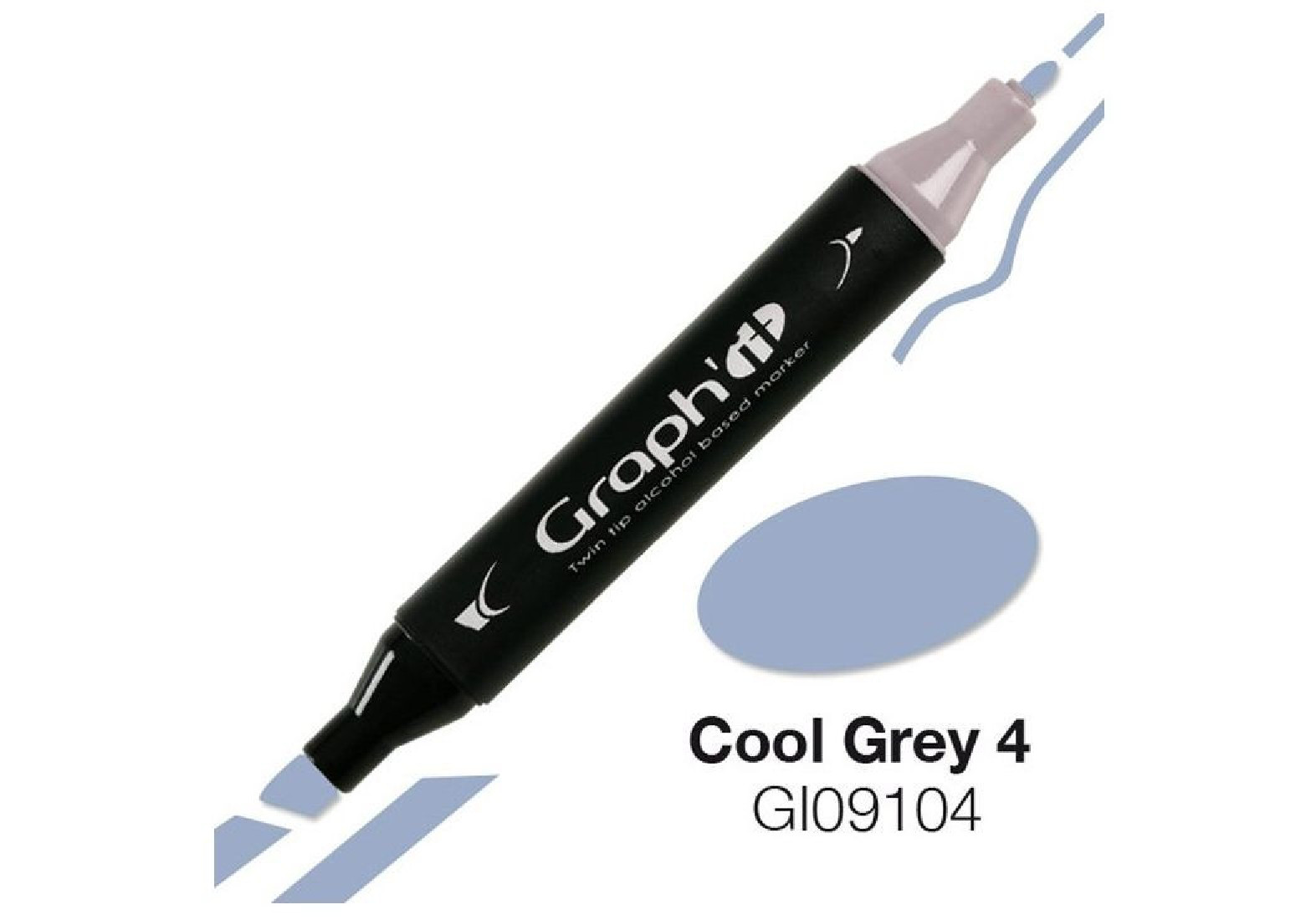 Μαρκαδόροι Οινοπνεύματος με Διπλή Μύτη Cool Grey Colors GI00128 Graphit