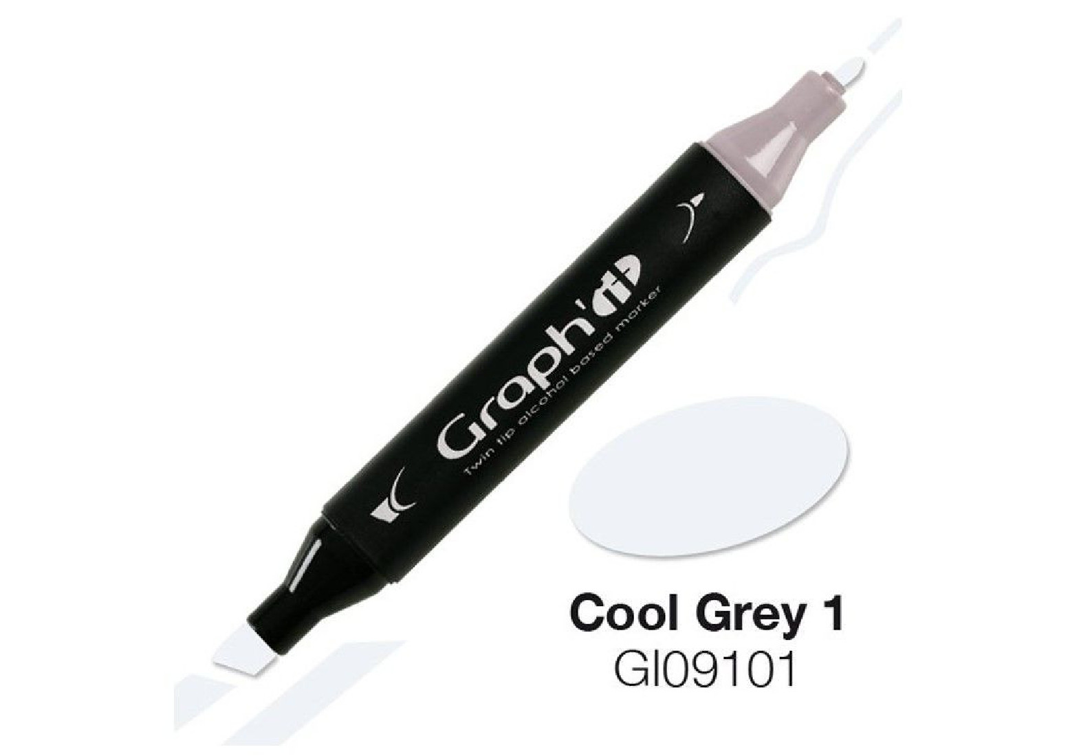 Μαρκαδόροι Οινοπνεύματος με Διπλή Μύτη Cool Grey Colors GI00128 Graphit