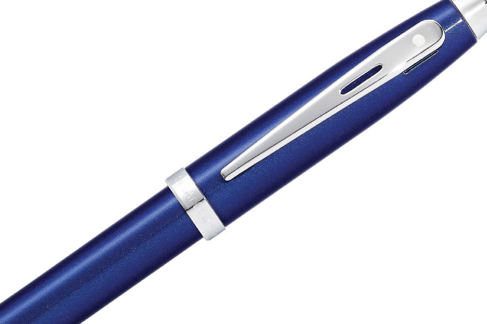 Sheaffer 100 Glossy Blue Chrome Cap CT Fountain Pen 9313-0