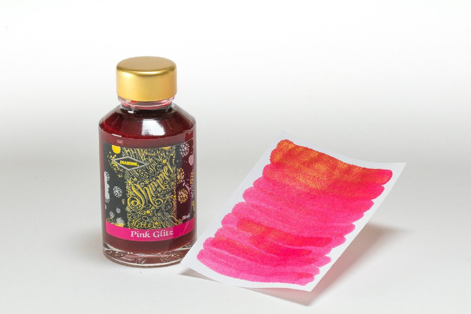 Diamine 50ml Pink Glitz Fountain pen shimmer ink bottle