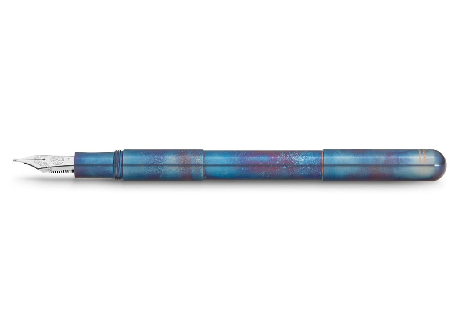 Kaweco Supra Stainless Steel Fireblue Fountain Pen (with free converter & a Kaweco 50ml blue ink)