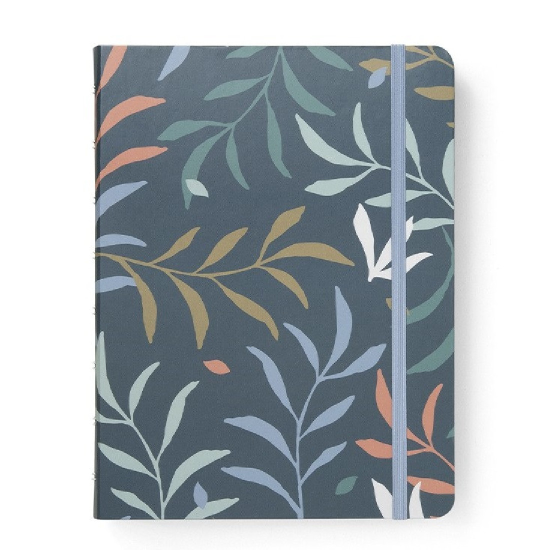 Notebook Refillable Ruled A5 Botanical Blue 179518 Filofax