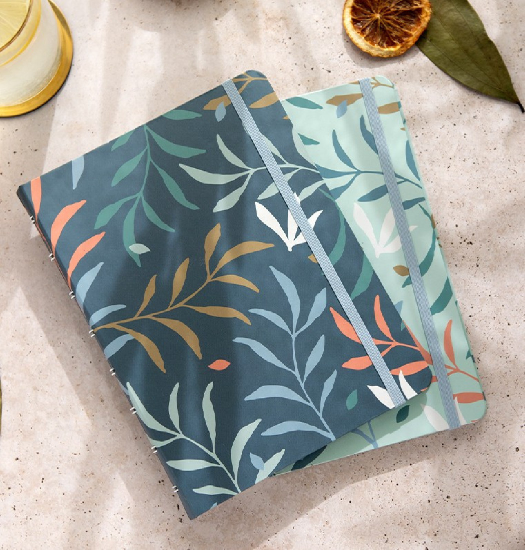 Notebook Refillable Ruled A5 Botanical Blue 179518 Filofax