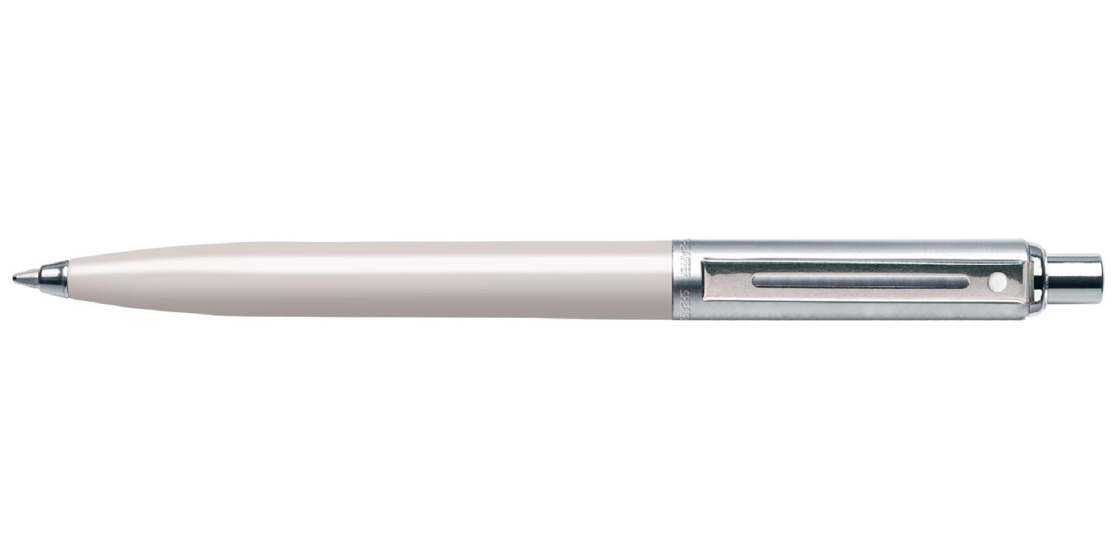Sheaffer Sentinel Brushed Chrome Cap White Barrel Ballpoint Pen