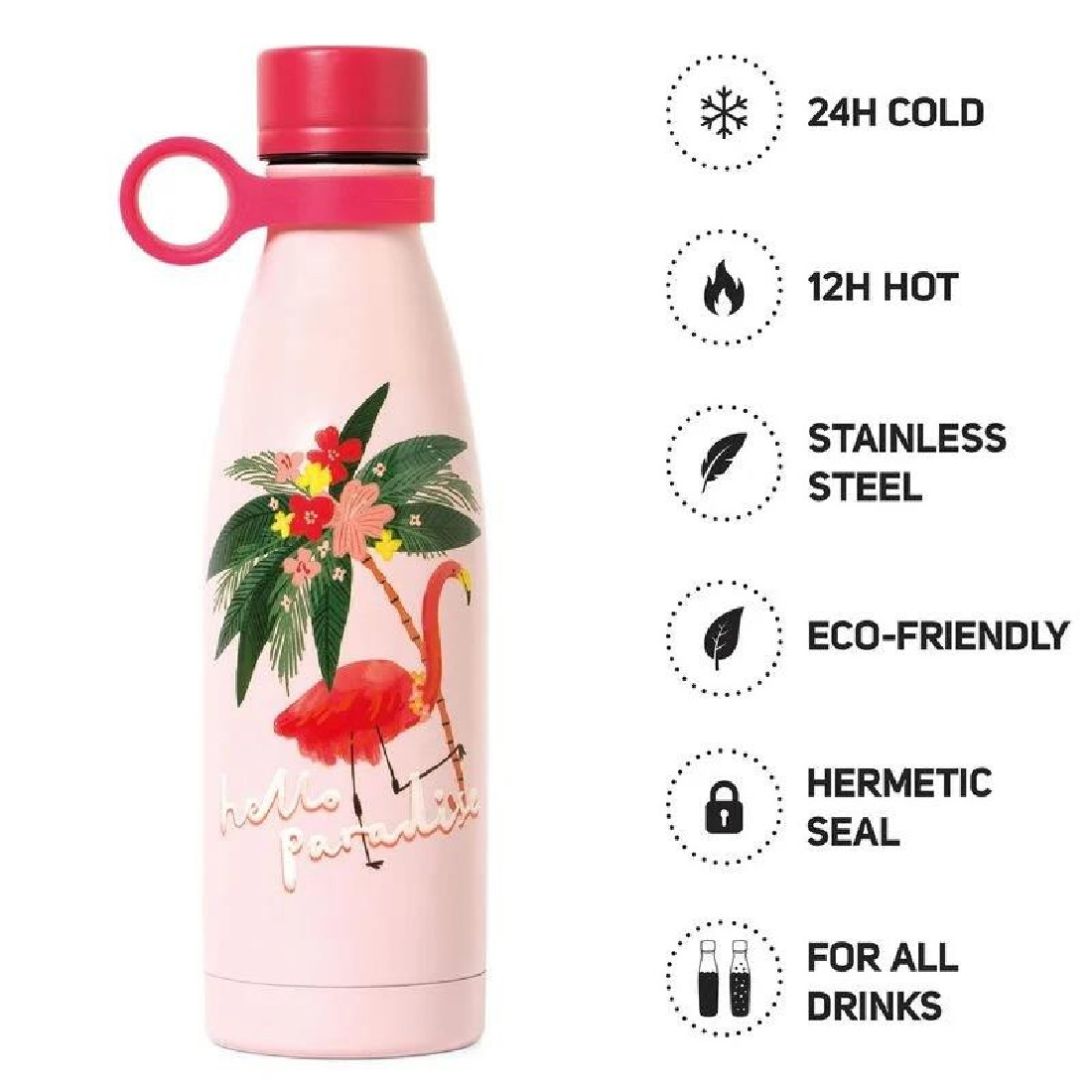 ΠΑΓΟΥΡΙ ΘΕΡΜΟΣ HOT & COLD 500 ml Vacuum Bottle - Flamingo SSB0015 LEGAMI