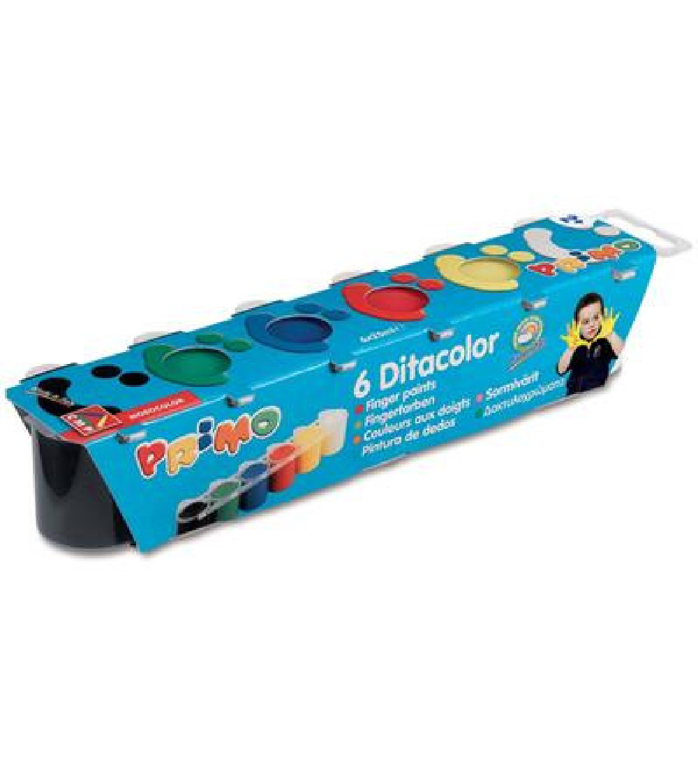 Δακτυλομπογιές 6 xρωμάτων 25ml 225TD6E Primo