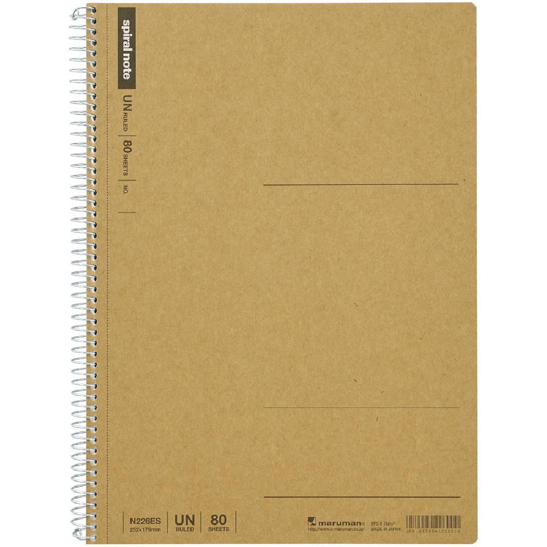 Maruman B5 spiral notebook plain 80 sheets N226ES