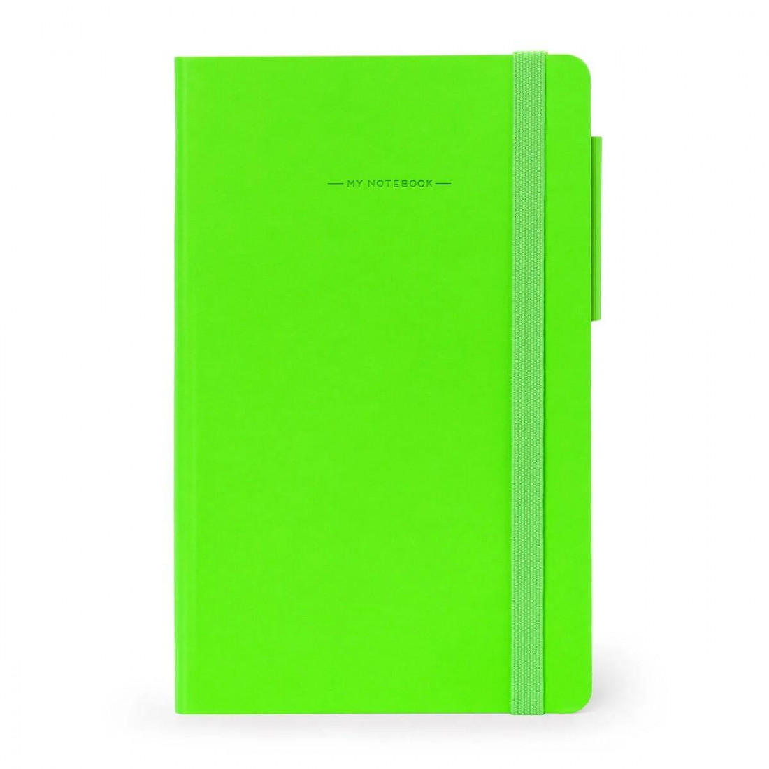 My Notebook - Lined - Medium - Neon Green Cover LEGAMI