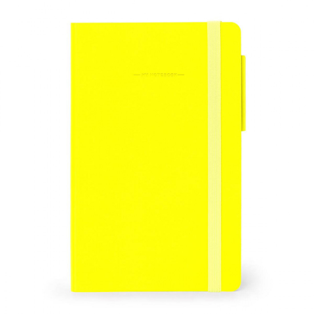 My Notebook - Lined - Medium - Neon Yellow Cover LEGAMI