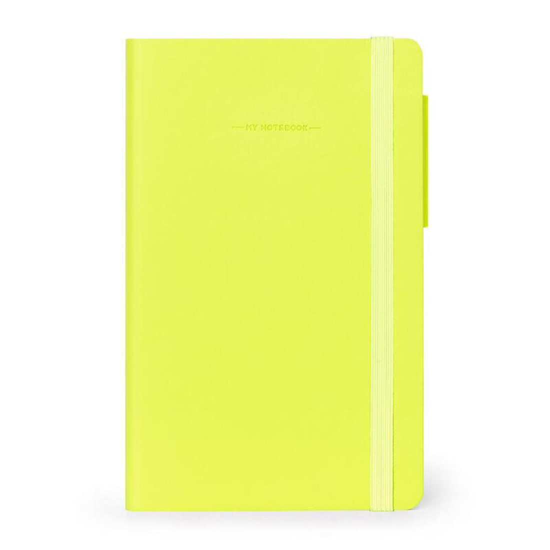 My Notebook - Lined - Medium - Neon Lime Green Cover LEGAMI