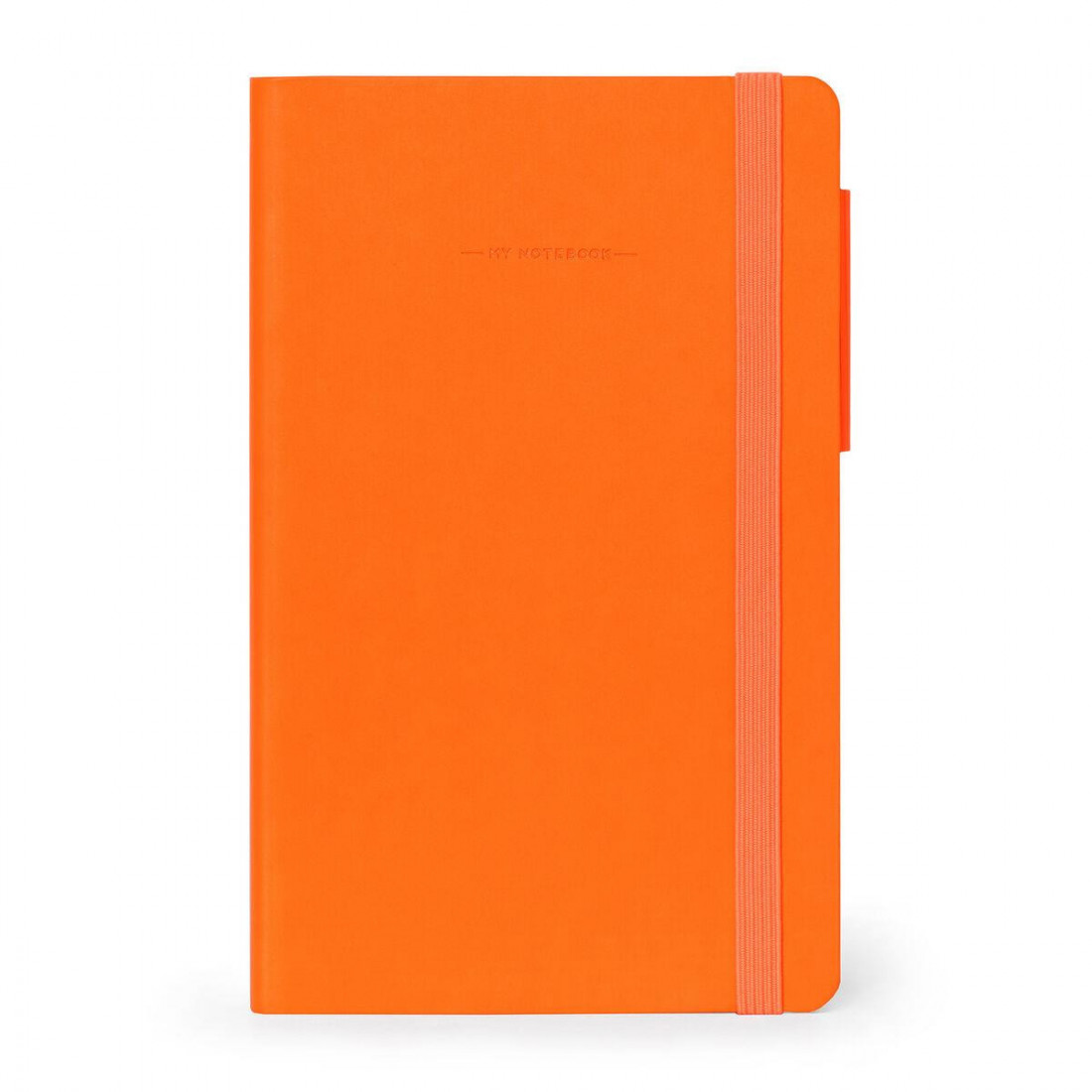 My Notebook - Lined - Medium - Neon Orange Cover LEGAMI