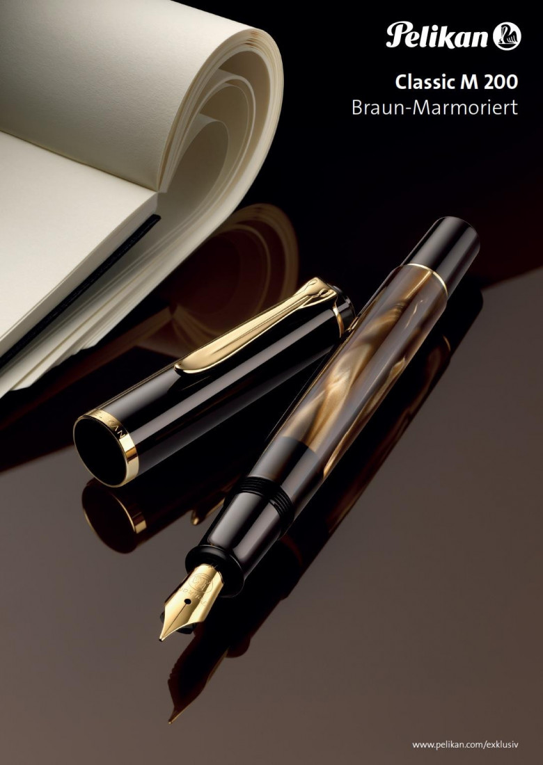 Pelikan Classic M200 Brown Marbled  Fountain Pen Extra Fine nib