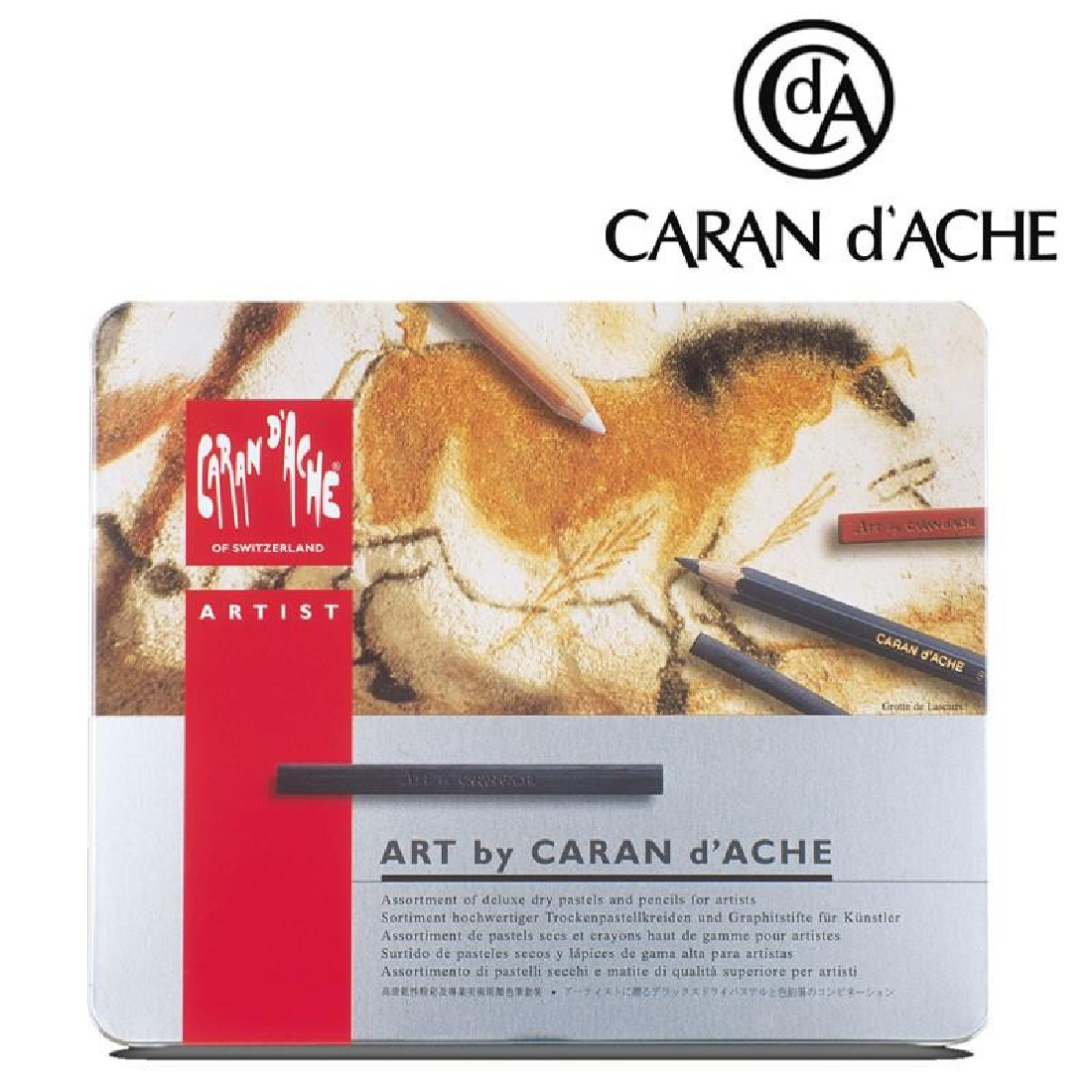CARAN DACHE ASSORTMENT OF DELUXE DRY PASTELS AND PENCILS 0776.314