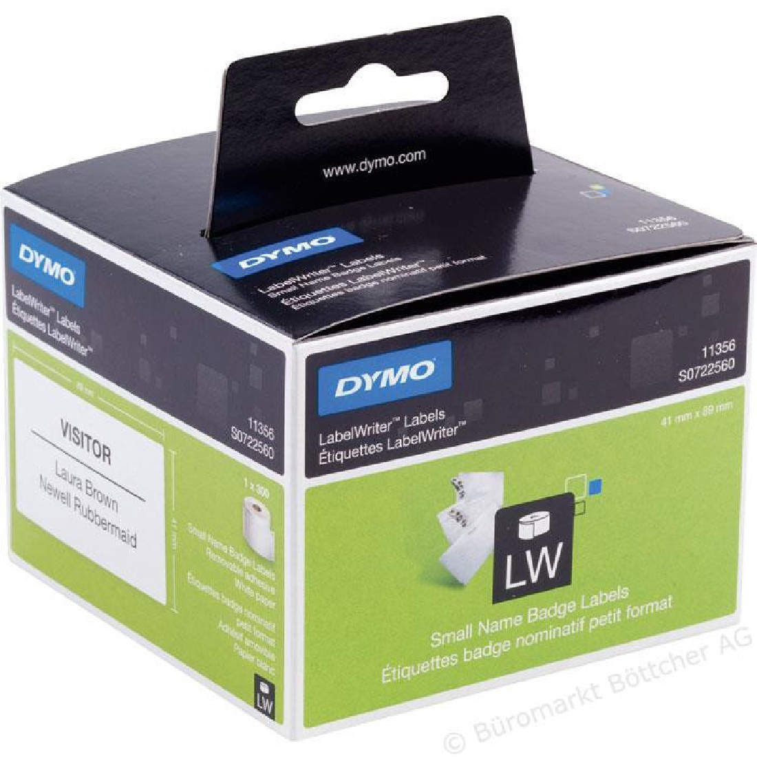 DYMO 11356 LW NAME/BADGE LABEL 8,9x4,1cm  REMOVABLE S0722560