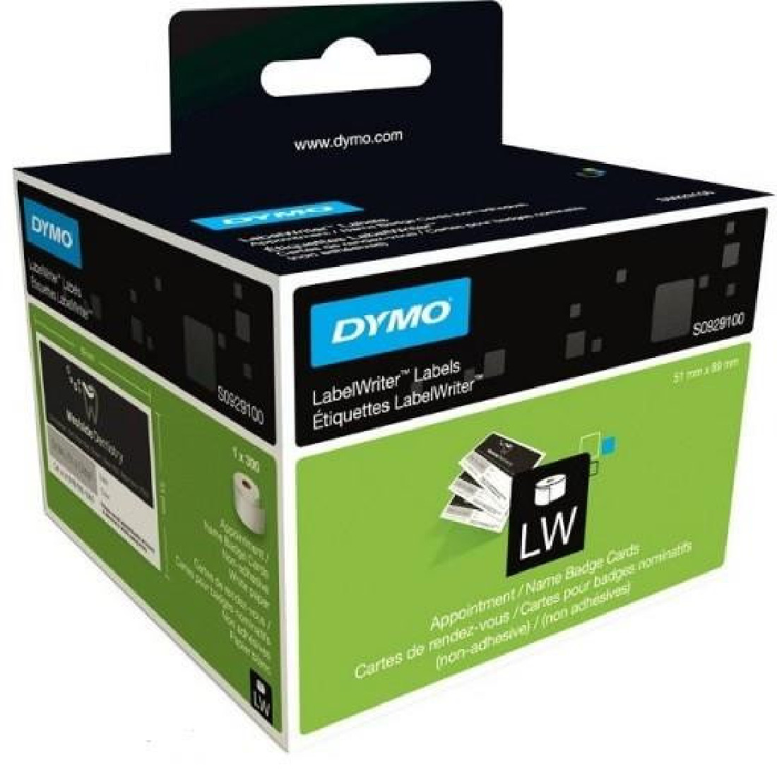 DYMO 0929100 LW Appointment / Name Badge Cards 5,1x8,9cm S0929100