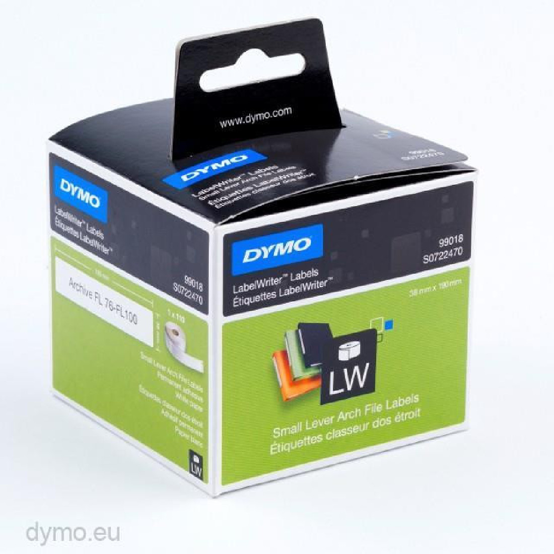 DYMO 99018 LW LEVER ARCHIVE FILE LABELS SMALL 19,0x3,8cm S0722470