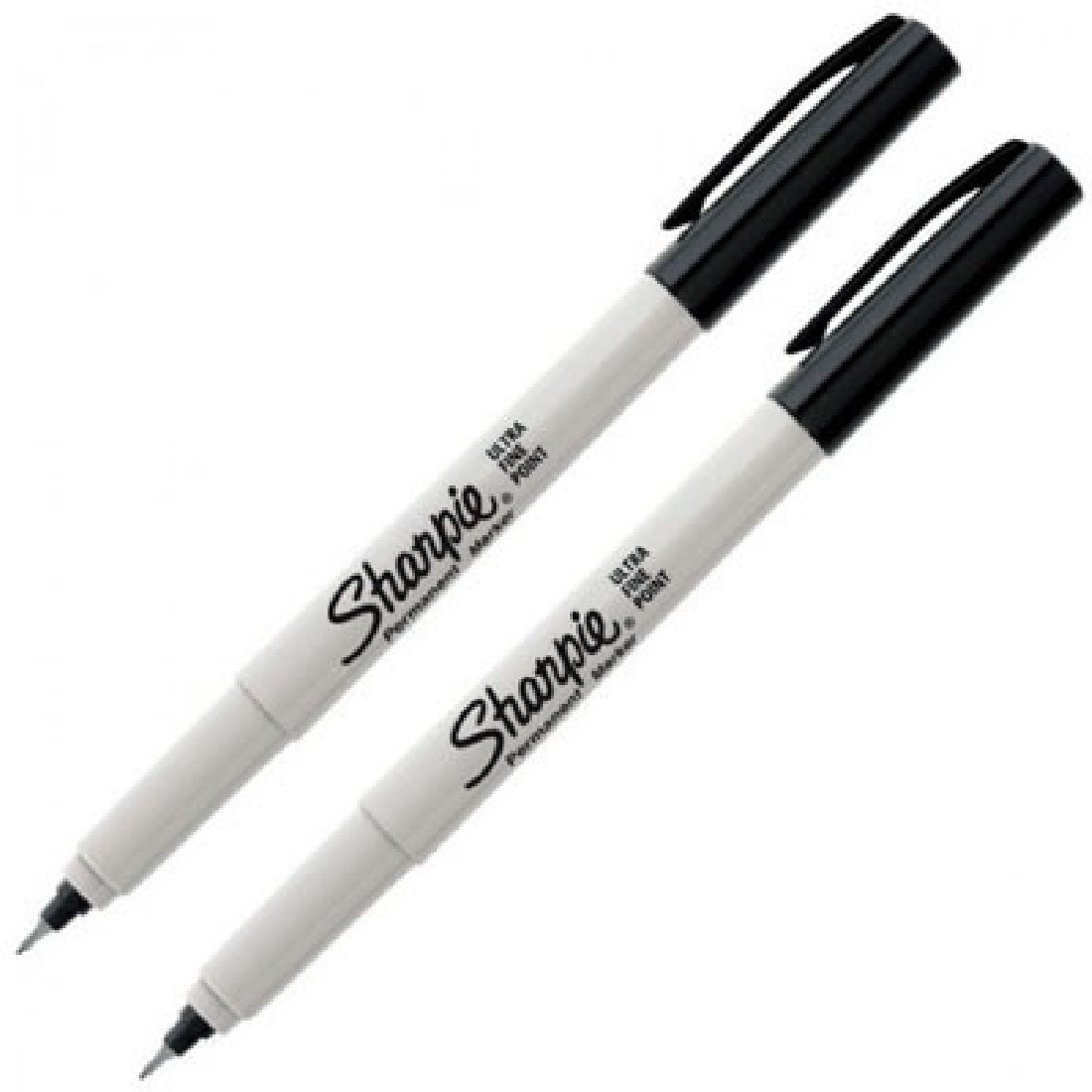 SHARPIE MARKERS 2PIECES BLISTER BLACK ULTRA FINE