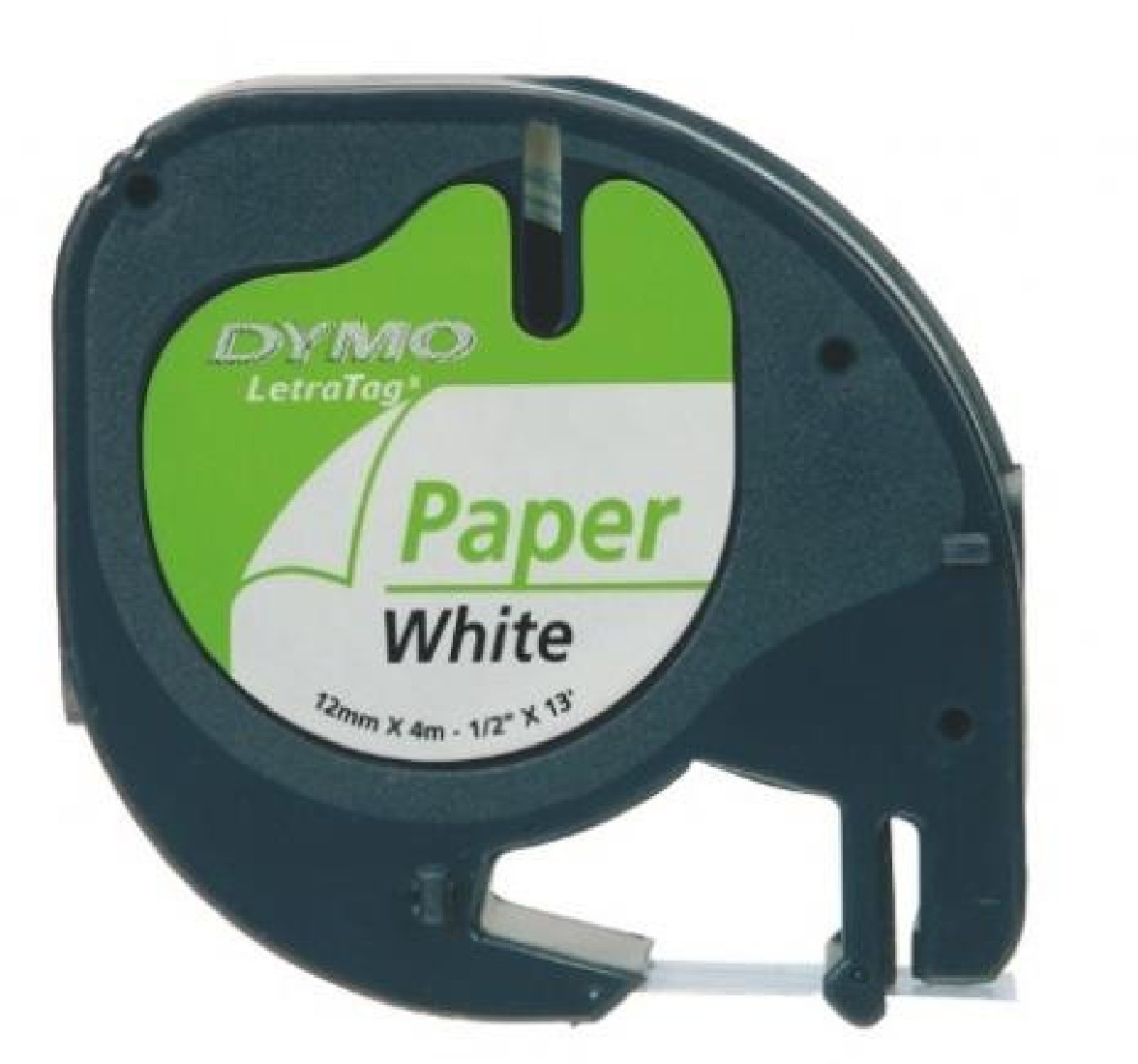 Dymo 91200 Letra Tag Tape 12mm x4m Paper White