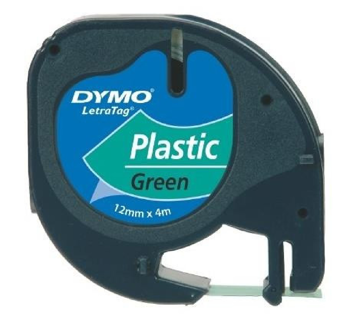 Dymo 91204 Letra Tag Tape 12mx4m Polyester Green