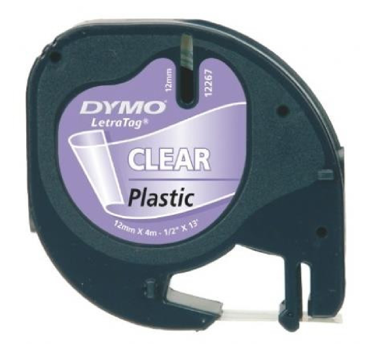 Dymo 12267 Letra Tag Τape 12mmx4m Polyester Transparent