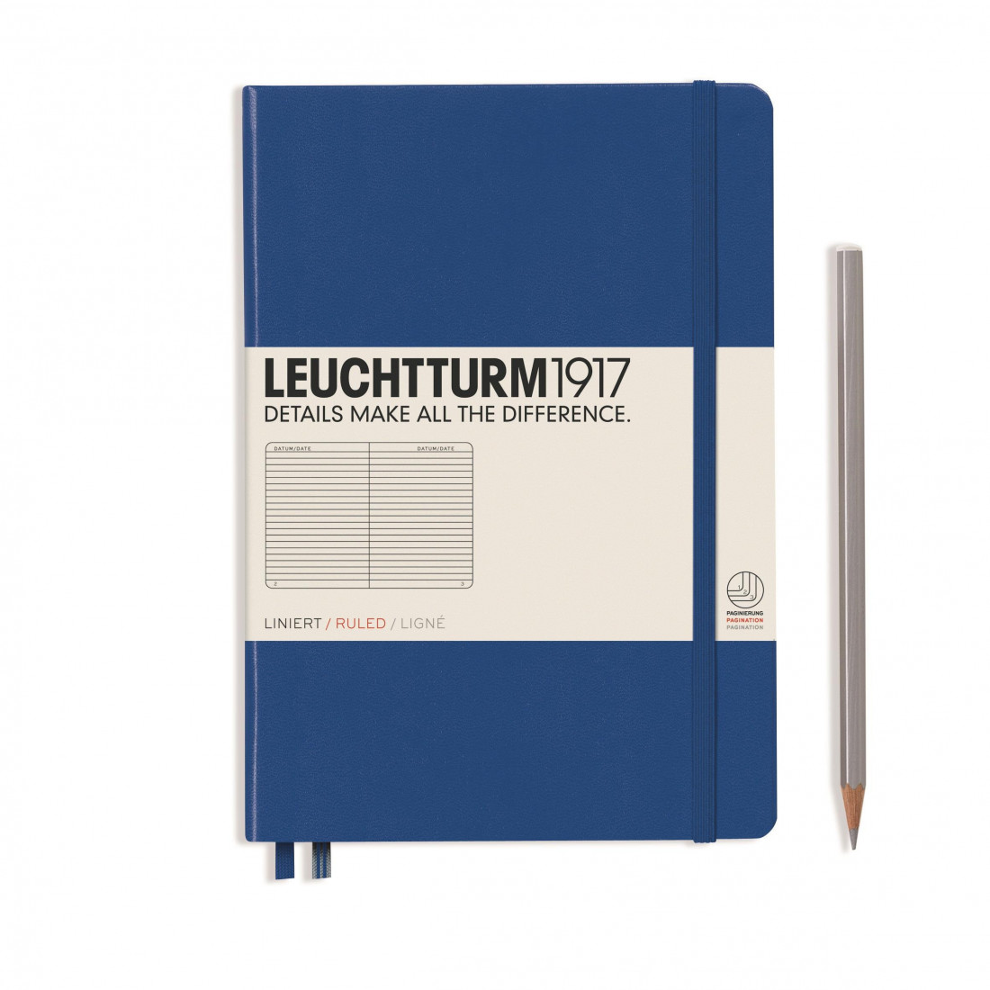 Leuchtturm 1917 Notebook A5 Royal Blue Ruled Hard Cover