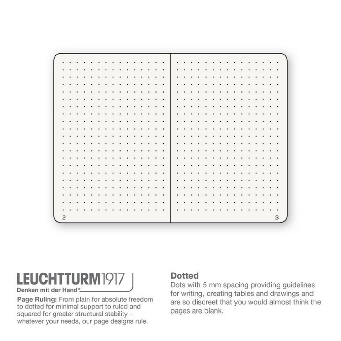 Leuchtturm 1917 Notebook A5 Anthracite Dotted Hard Cover