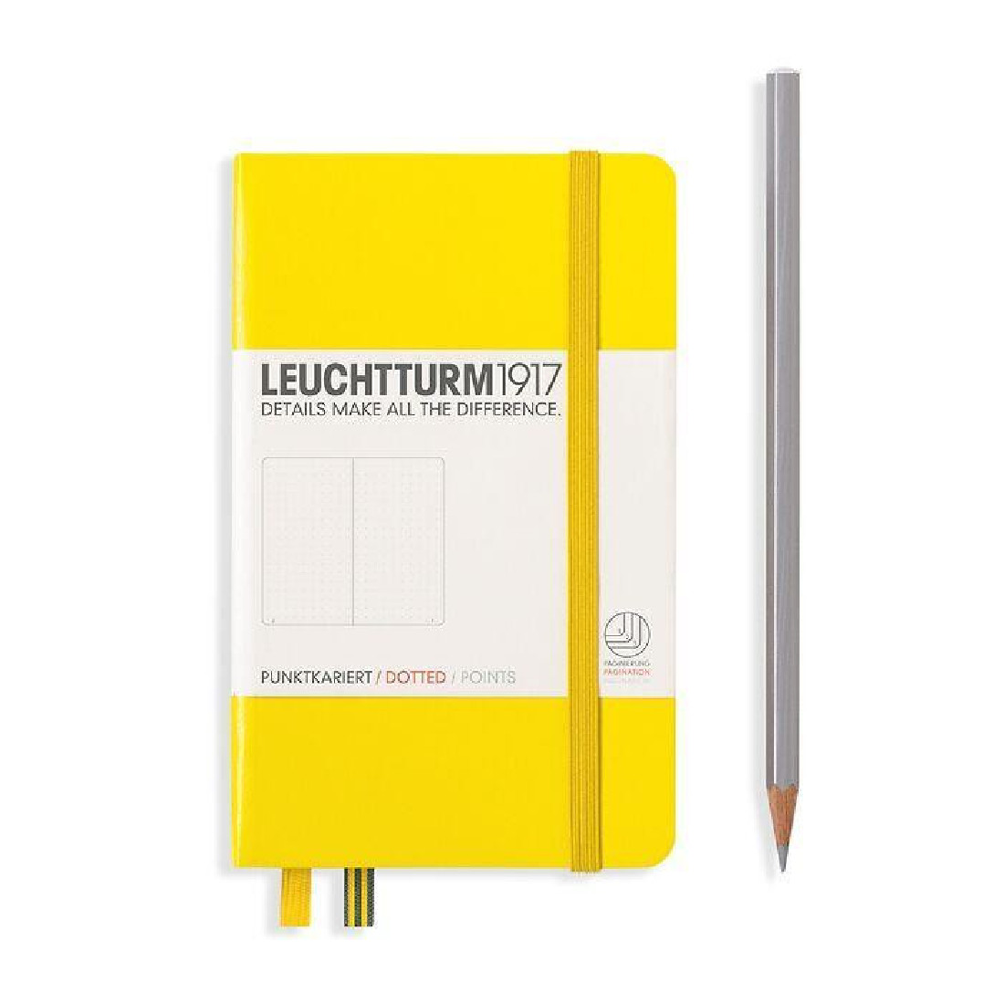 Leuchtturm 1917 Notebook A6 Lemon Dotted Hard Cover