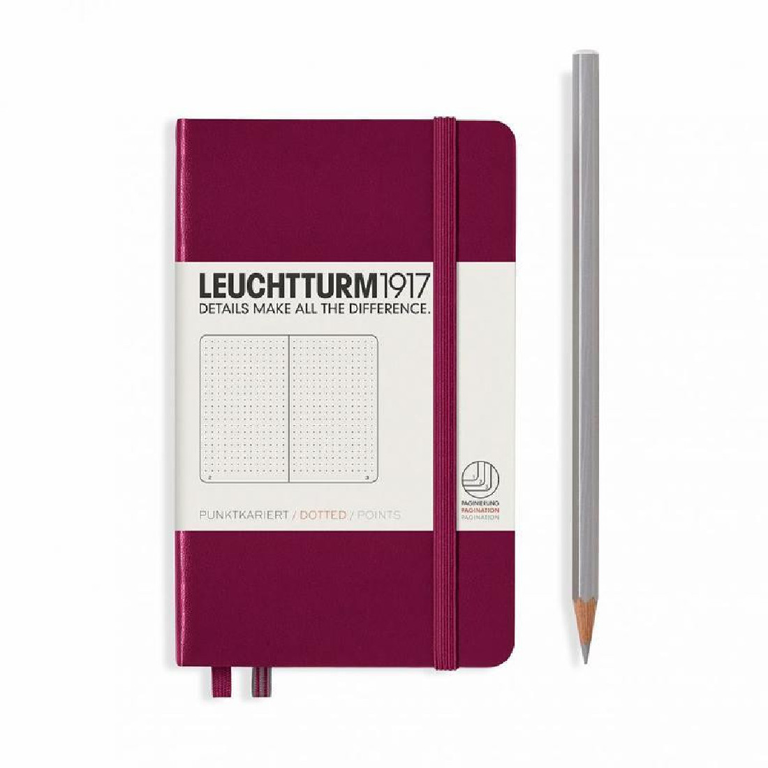 Leuchtturm 1917 Notebook A6 Port Red Dotted Hard Cover
