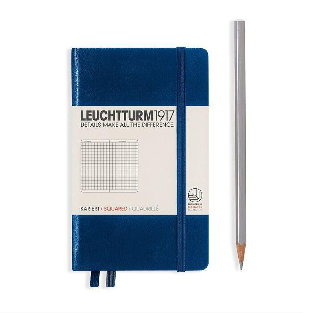 Leuchtturm 1917 Notebook A6 Navy Squared Hard Cover
