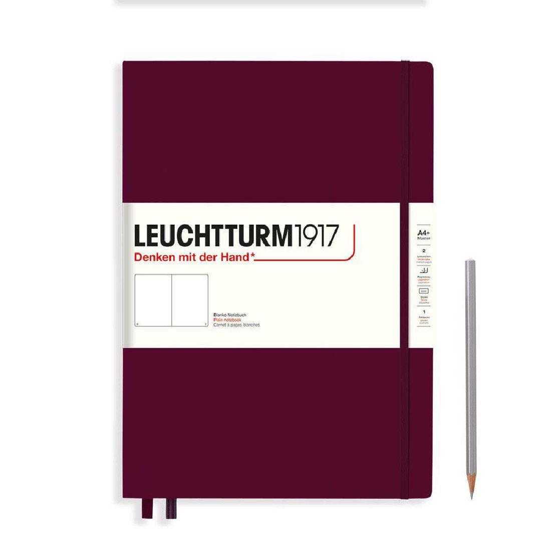 Leuchtturm 1917 Notebook A4 plus Burgundy Dotted  Hard Cover
