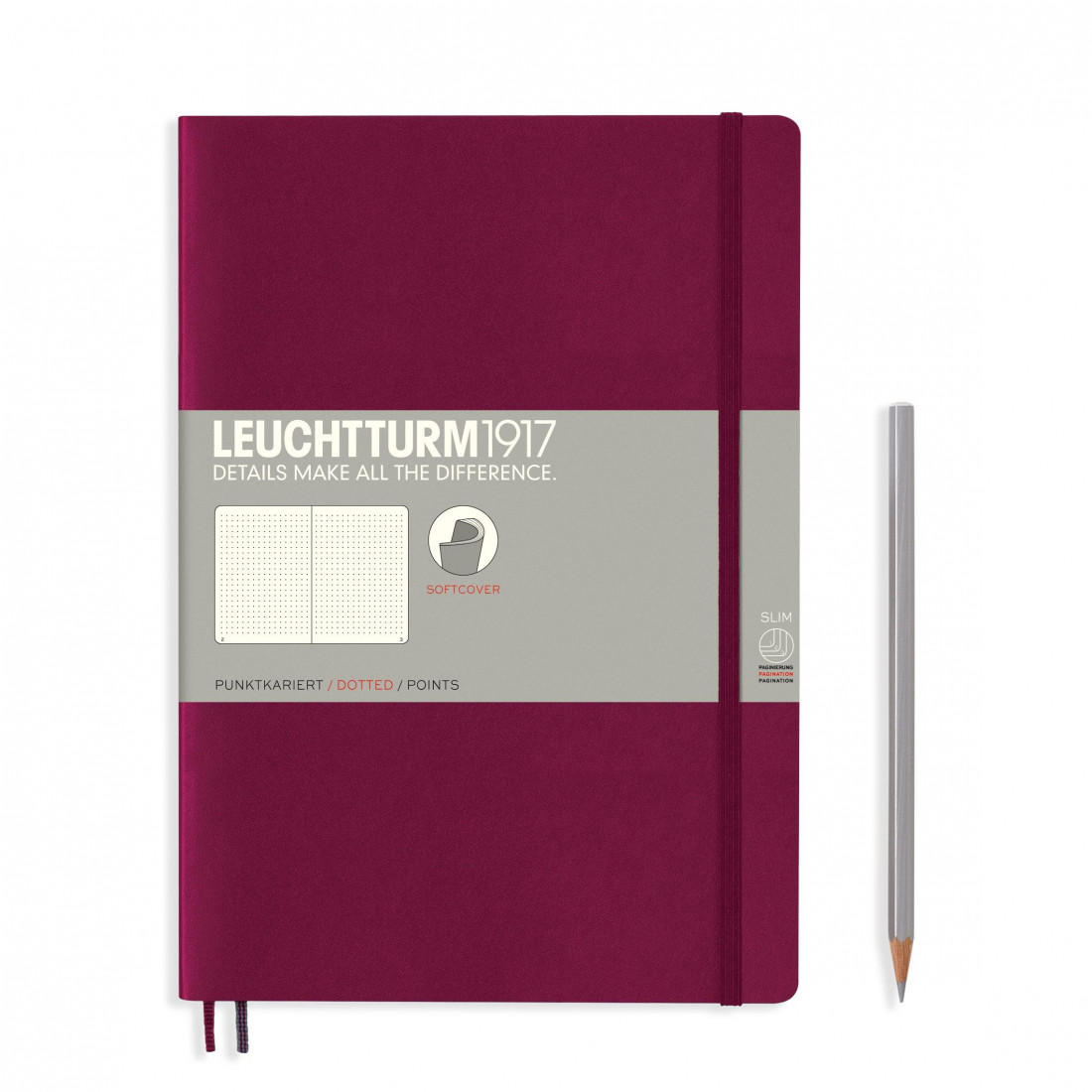 Leuchtturm 1917 Notebook B5 Port Red Dotted Soft Cover