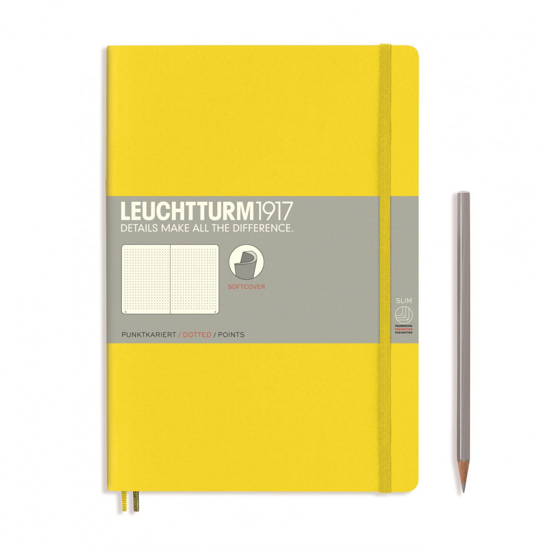 Leuchtturm 1917 Notebook B5, Lemon, Dotted Soft Cover
