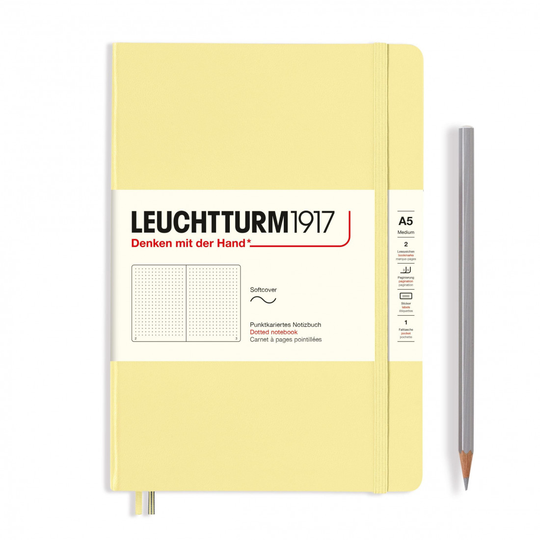 Leuchtturm 1917 Notebook A5 Vanilla Dotted Soft Cover