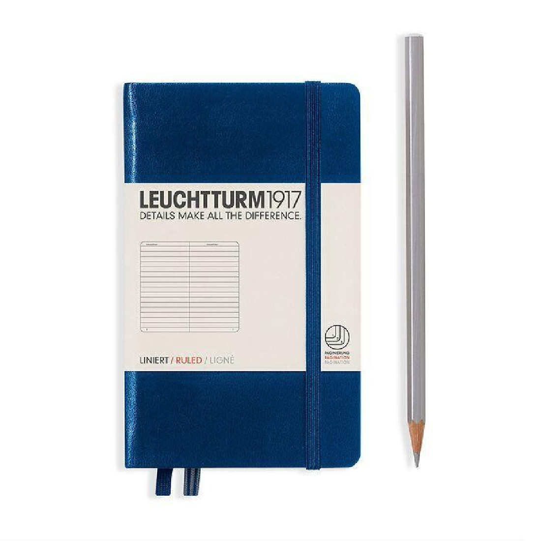Leuchtturm 1917 Notebook A6 Navy Plain, Hard Cover