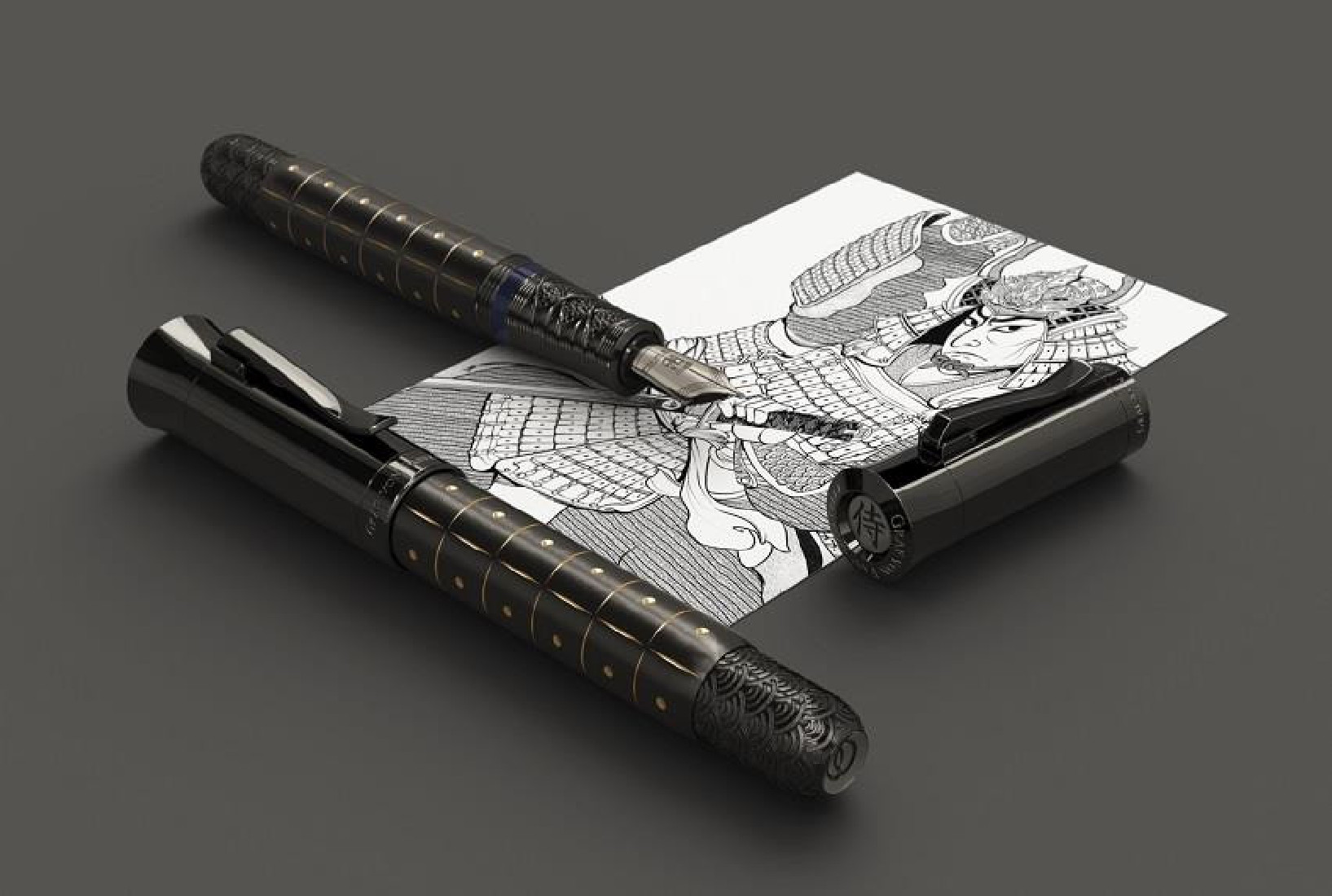 Graf Von Faber Castell Pen of the year 2019 Black edition Fountain Pen Samurai