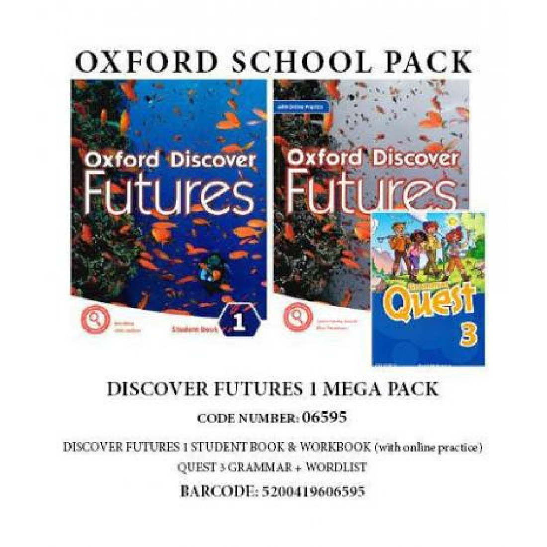 OXFORD DISCOVER FUTURES 1 MEGA PACK (DISCOVER FUTURES 1 ST/BK DISCOVER FUTURES 1 WKBK (+ONLINE) QUEST 3 GRAMMAR WORDLIST) - 06595