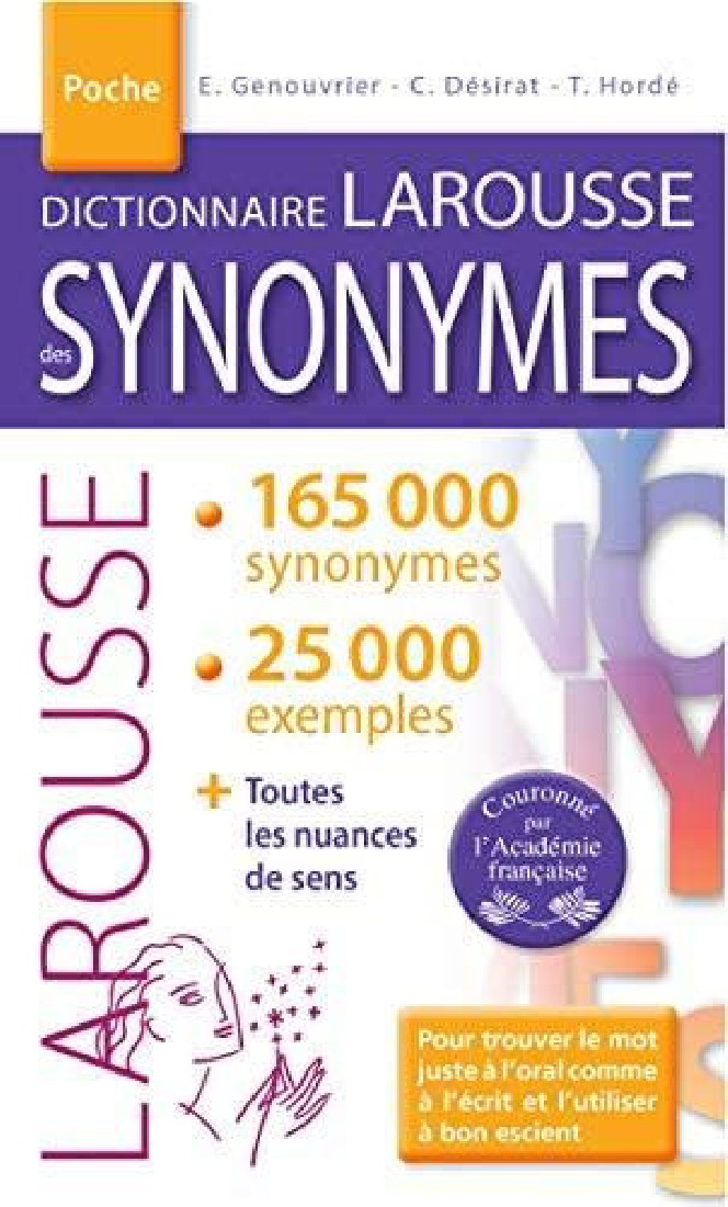 LAROUSSE DICTIONNAIRE POCHE SYNONYMES 2020 POCHE