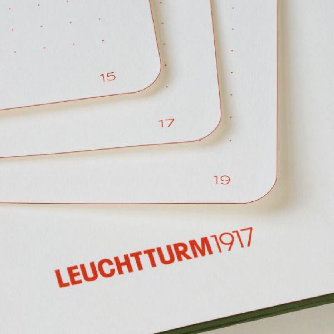 Leuchtturm 1917 Notebook A5 Red Dotts Army Hard Cover