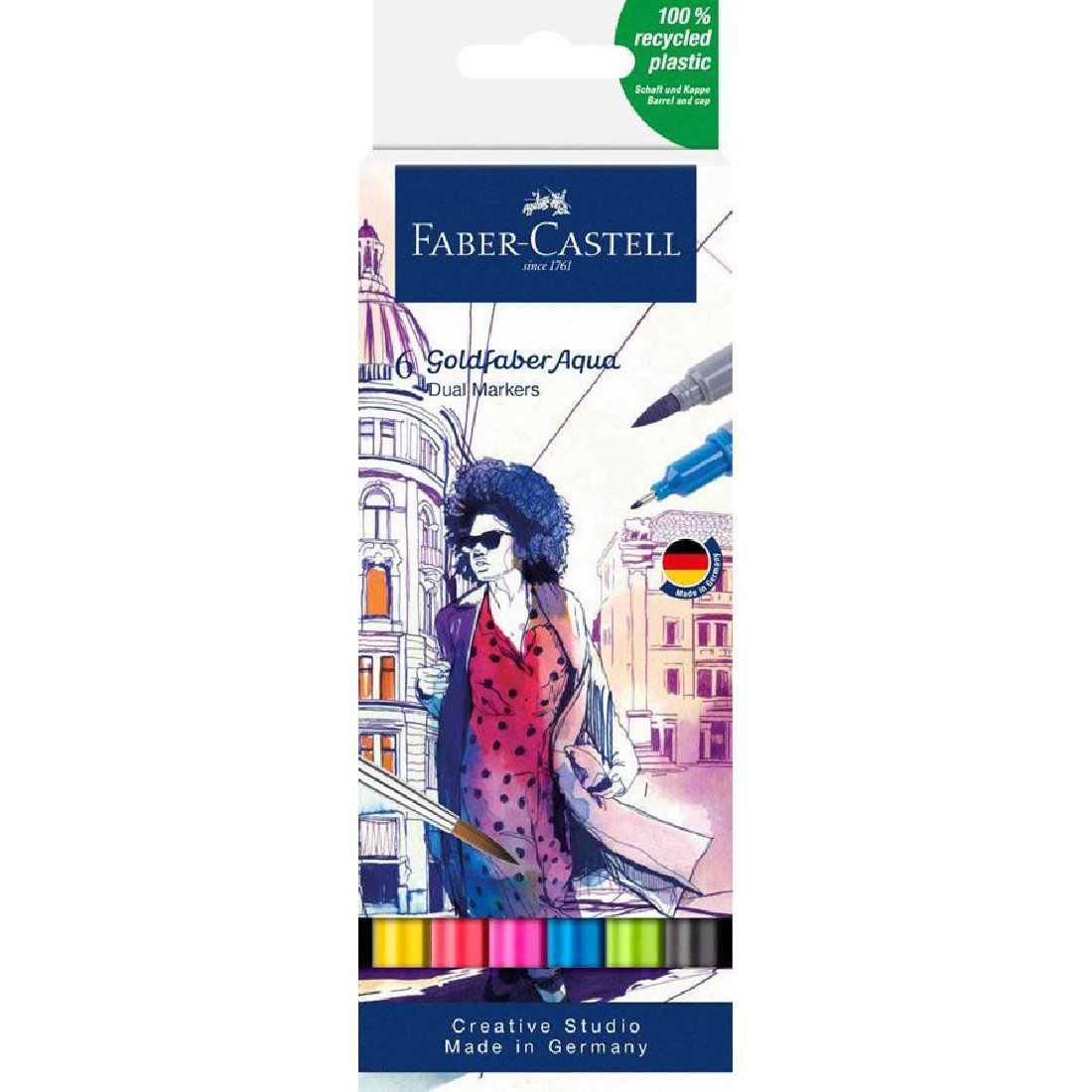 Faber Castell Goldfaber Aqua Dual Marker wallet of 6 164606