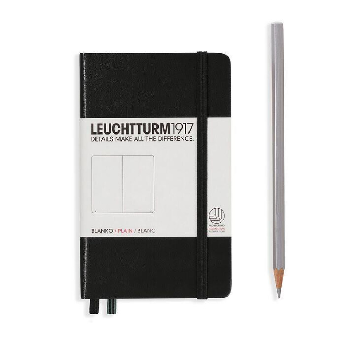 Leuchtturm 1917 Notebook A6 Black Plain Hard Cover