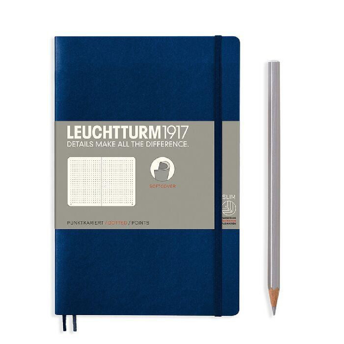 Leuchtturm 1917 B6 plus Paperback Navy Dotted Soft Cover