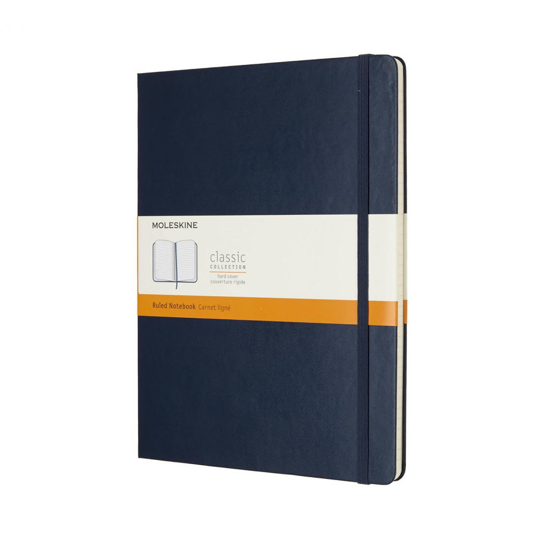 Notebook Extra Large 19x25 Ruled Blue Hard Cover, Moleskine