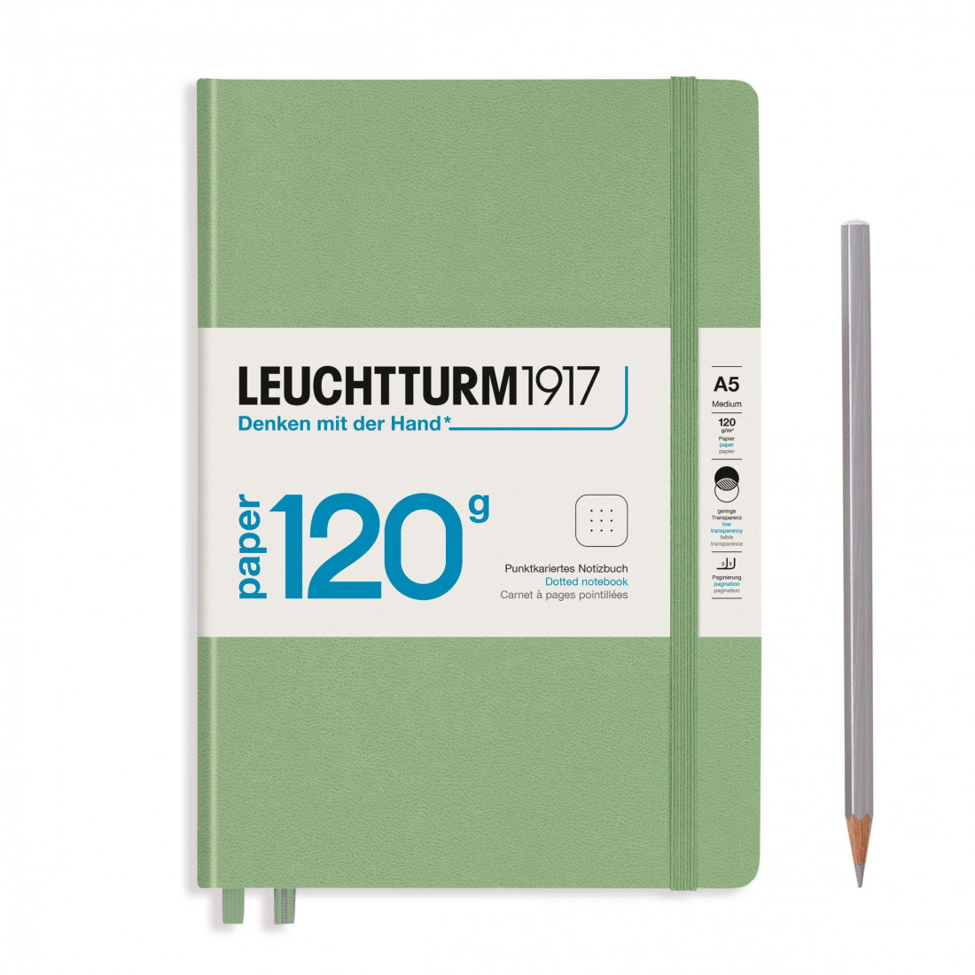 Leuchtturm 1917 Notebook A5 Edition 120g Sage Dotted Hard Cover